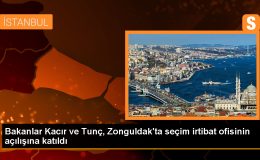 Sanayi ve Teknoloji Bakanı Mehmet Fatih Kacır ve Adalet Bakanı Yılmaz Tunç, Zonguldak’ta seçim irtibat ofisinin açılışına katıldı